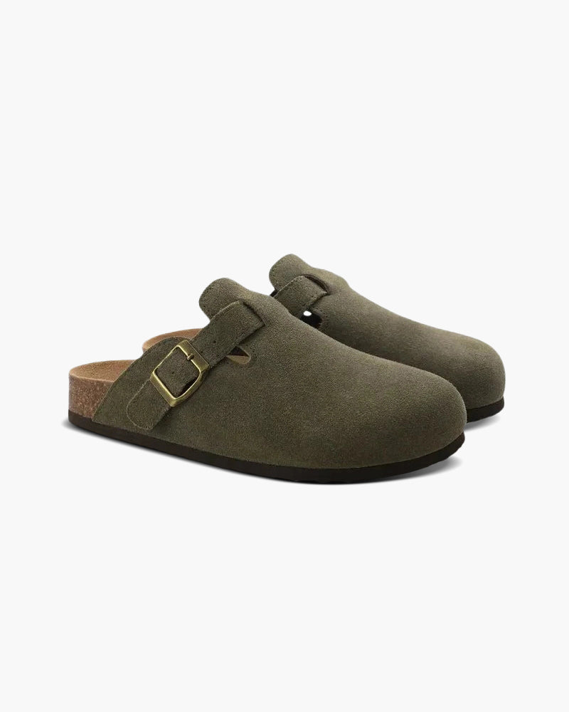 Rivoen Suede Clogs